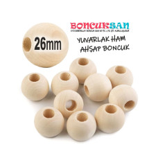 Ahşap Boncuk 26mm