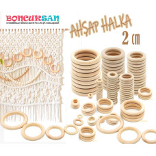 20 Adet Ahşap Halka 2 cm.
